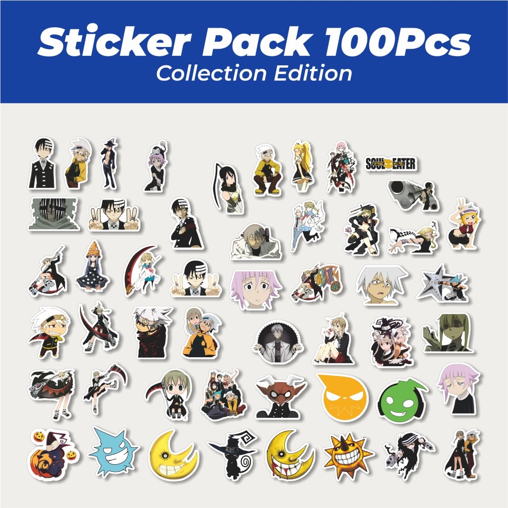 

Hot Stiker Anime Series Soul Eater Character Mix 2 Lucu Anti Air Stikers Berperekat Waterproof Sticker Decal Buat Motor Helm Buku Journal Koper Casing HP Laptop Botol Minum