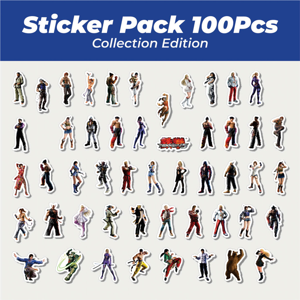 

Hot Stiker Game Series Tekken Character Mix 4 Lucu Anti Air Stikers Berperekat Waterproof Sticker Decal Buat Motor Helm Buku Journal Koper Casing HP Laptop Botol Minum