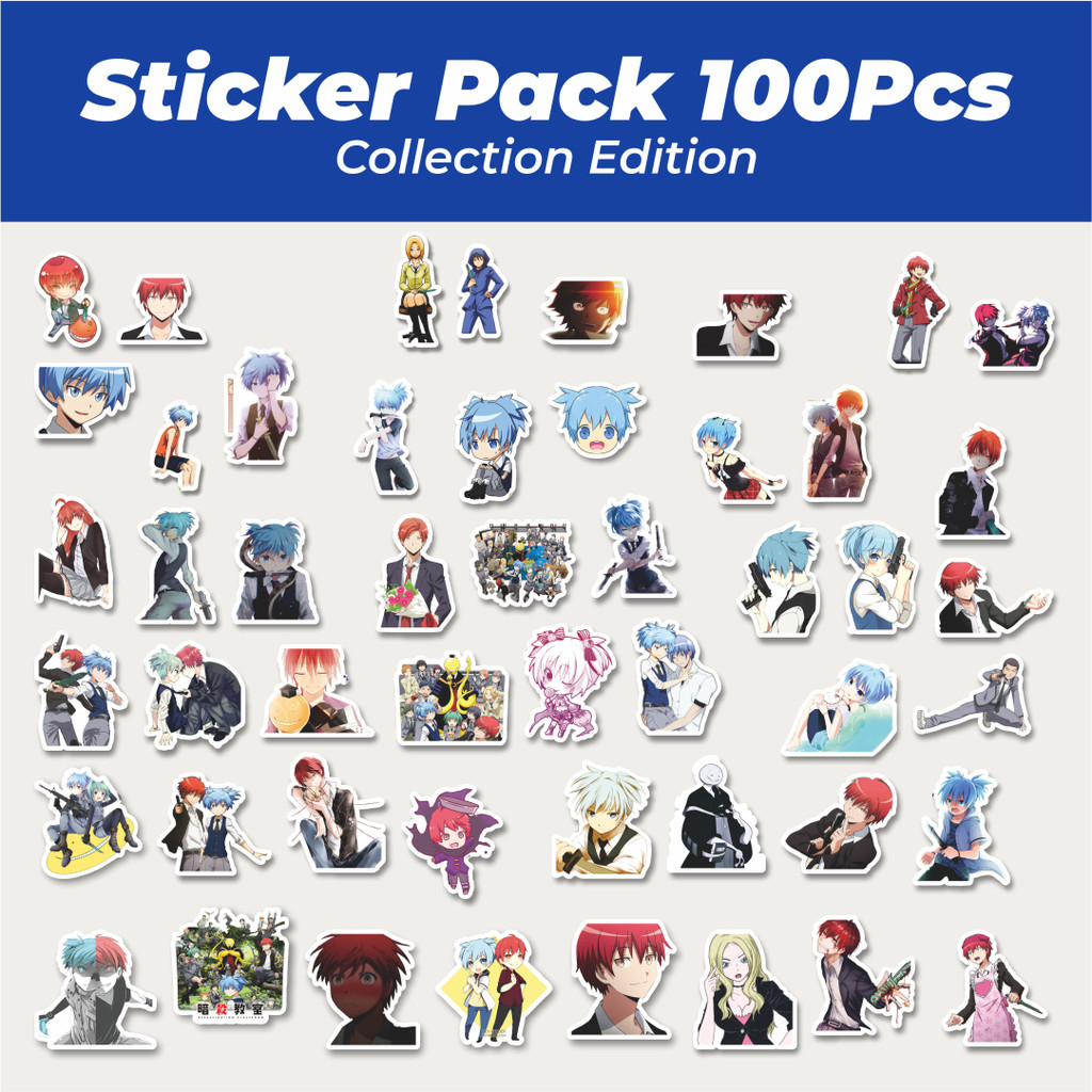 

Hot Stiker Anime Series Assasination Classroom Character Mix 2 Lucu Anti Air Stikers Berperekat Waterproof Sticker Decal Buat Motor Helm Buku Journal Koper Casing HP Laptop Botol Minum