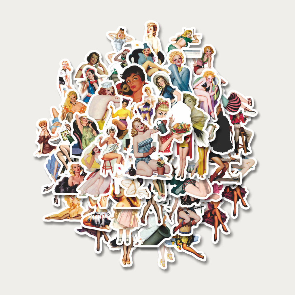 

Sticker Pack Stiker Fashion Series Classic Vintage Girls V2 [Seri Mode Klasik Vintage Gadis] | Sticker TUMBLR | Stiker LAPTOP KOPER HELM