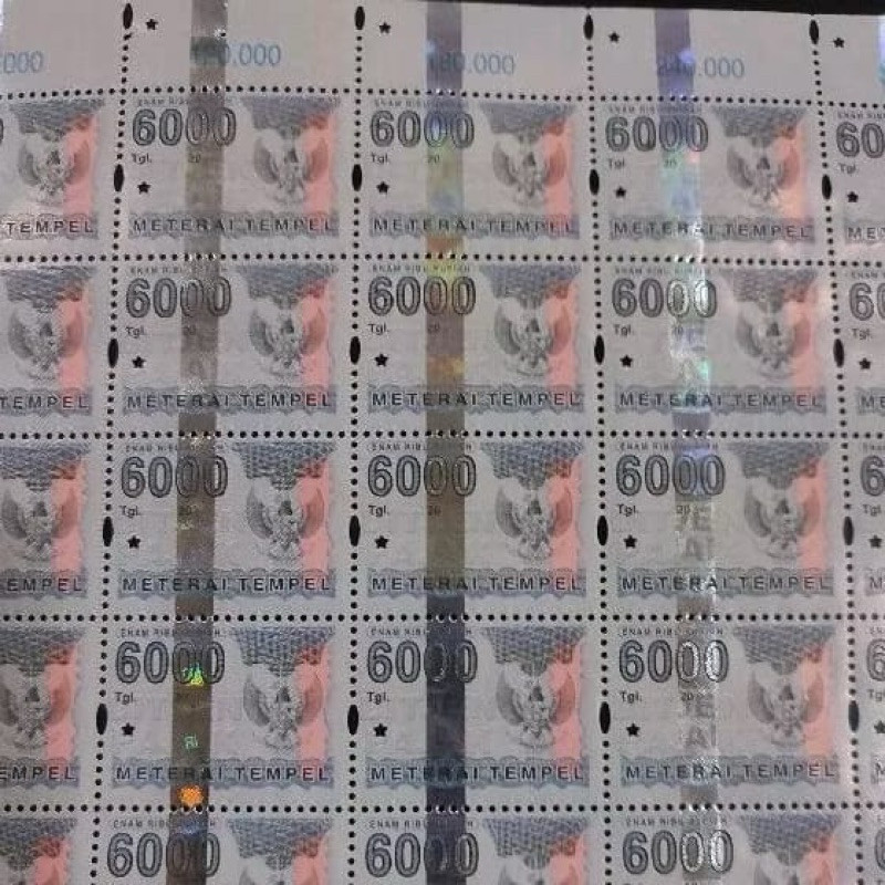 

MT MATERAI 6000 TAHUN 2006-2009 ORIGINAL GRESS/BARU/UNC