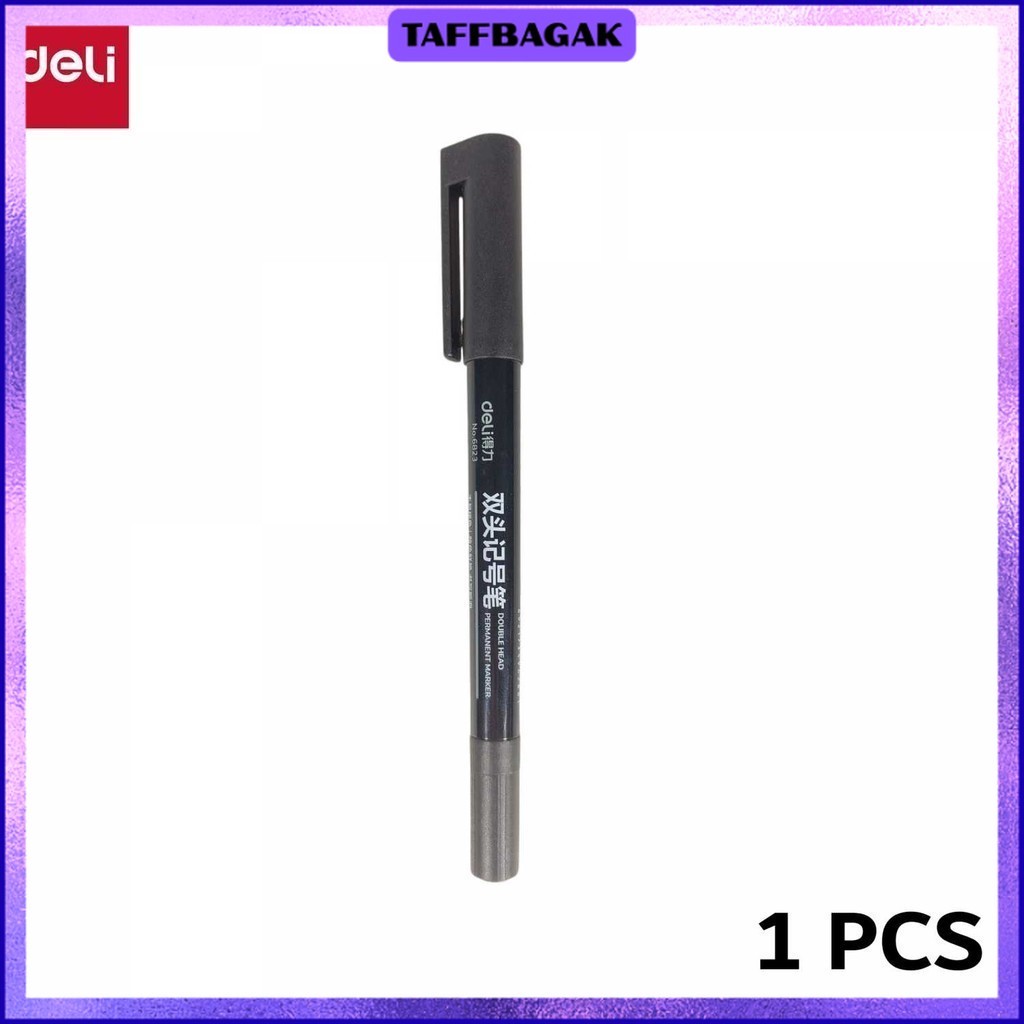 

Pena Permanen Dual Head Tip Marker Pens Waterproof - 6823
