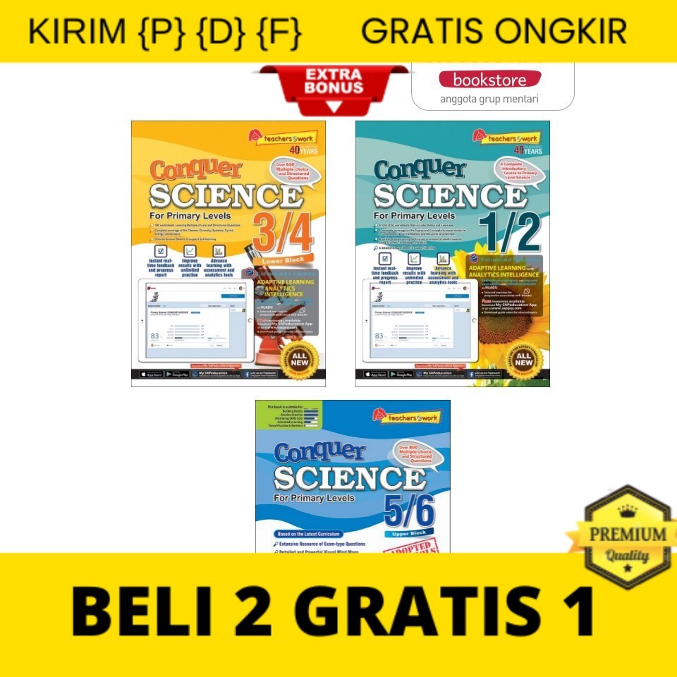

{P} {D} {F} SAP | Conquer Science || buku latihan tambahan sains level sekolah dasar