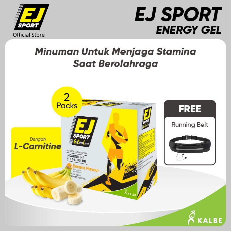 

[Special Bundle] EJ Sport Banana Energy Gel - Isi 2 Pack + FREE Gift