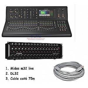 Midas M32 LIVE Digital Mixer + Paket DL32 + Cable Cat6 BMJ - G
