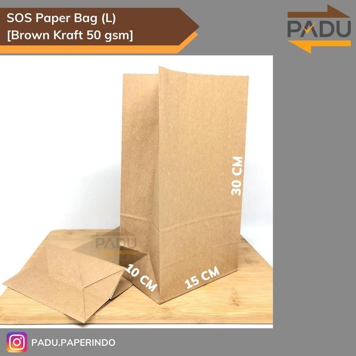 

Sale SOS Paper Bag (L) - Kantong Kertas SOS / Fried Chicken / Snack - Cokelat Terlaris
