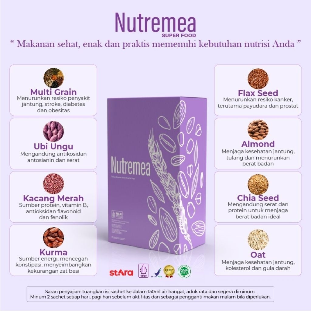 

SUPERFOOD MULTIGRAIN TINGGI ANTIOKSIDAN, ANTI KANKER, DIET ALAMI, MENGENYANGKAN #NUTREMEA