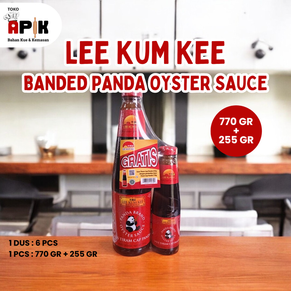 

LEE KUM KEE BANDED PANDA OYSTER SAUCE 770 GR + 255 GR / SAUS TIRAM CAP PANDA