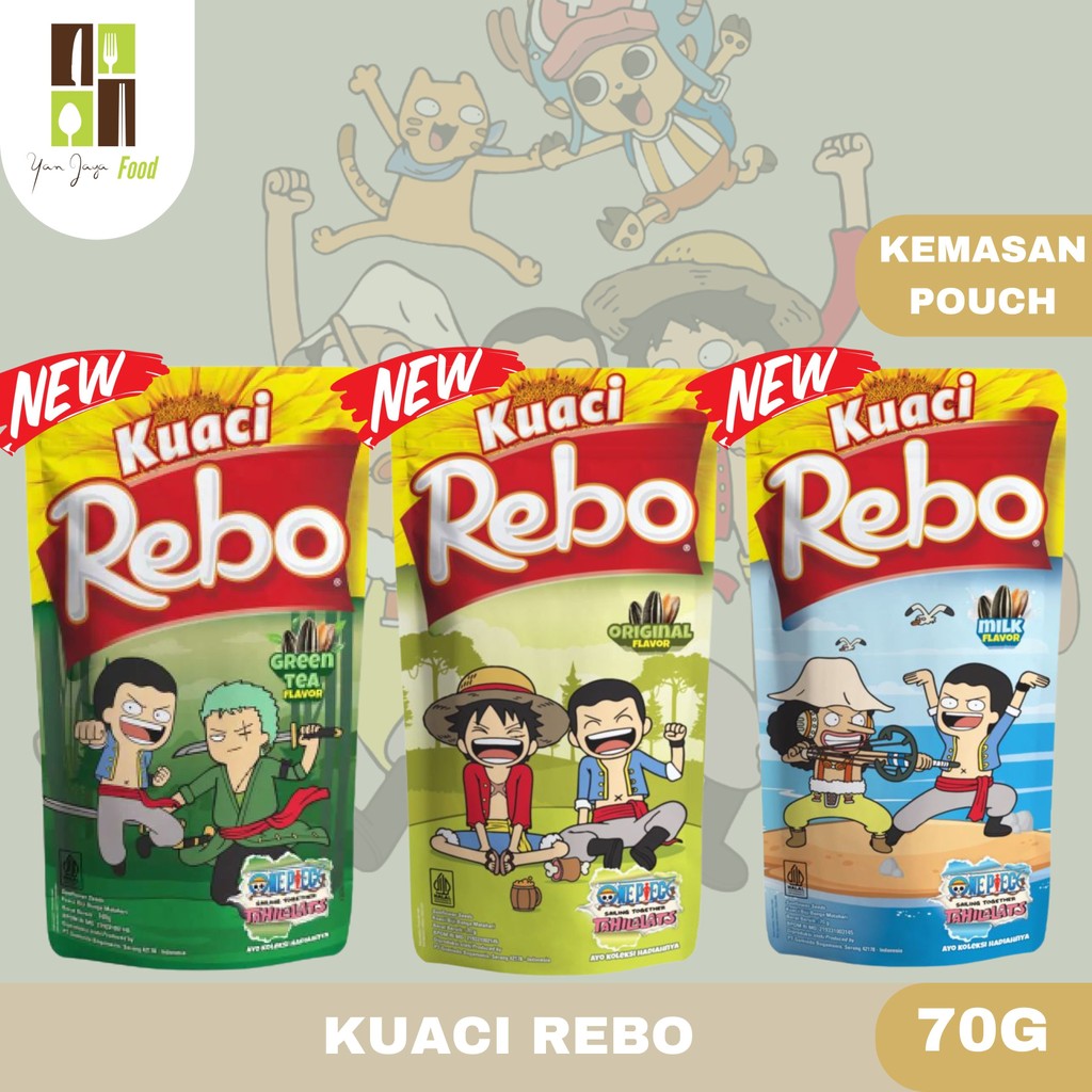 

Kuaci Rebo Kemasan Pouch 70G / Kuaci Rebo 70G / Original / Milk Flavor / Green Tea