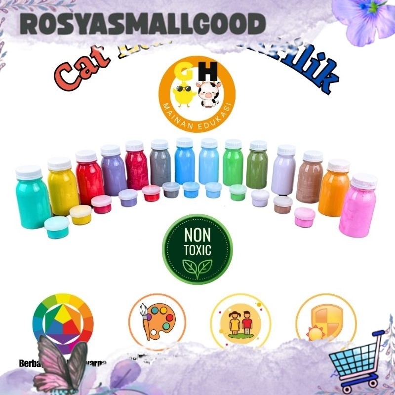 

NEW TREENND Cat Lukis Anak Akrilik Non Toxic Mudah di Cuci Kanvas Melukis Patung Kertas Kardus byGHEduPlay PUSATT