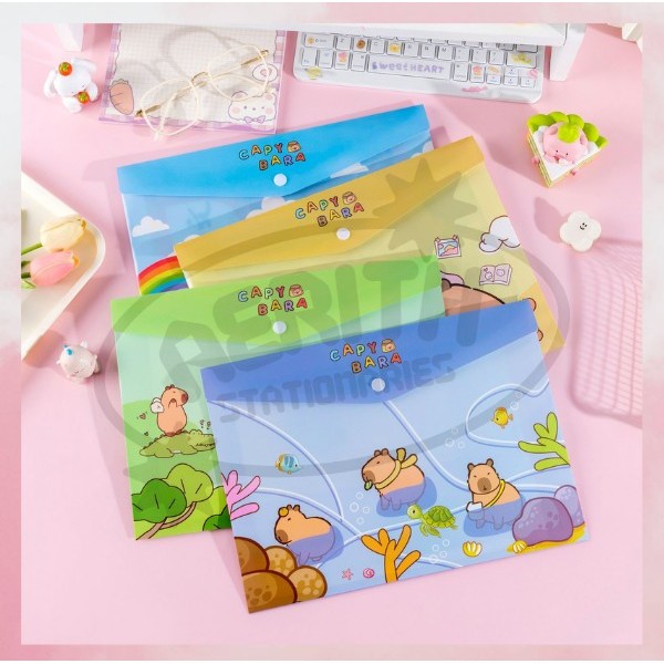 

Aerith Stationaries Tas file A4 motif kartun / tas file kapasitas besar/file bag/map file S-PO031