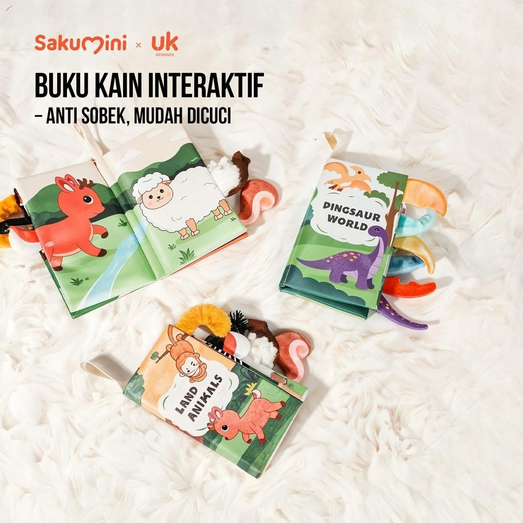 Sakumini Soft Busy Book Cloth - Mainan Edukasi Anak Animal