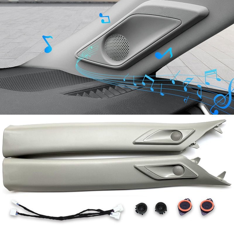 Car A-pillar mid-tweeter surround speaker audio modification upgrade mid-tweeter 3D surround speaker