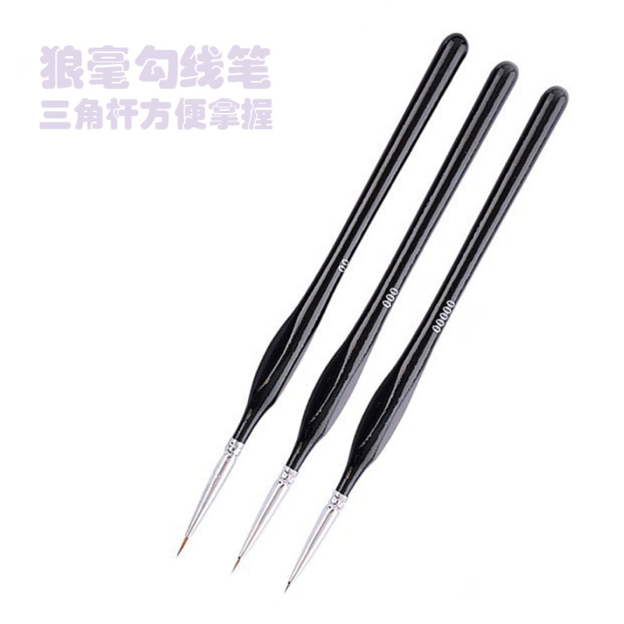 

Ginflash 3pcs Watercolor oil Art Paint Brush nail art painting brush Self Moistening Calligraphy Pen Claborate-style painting