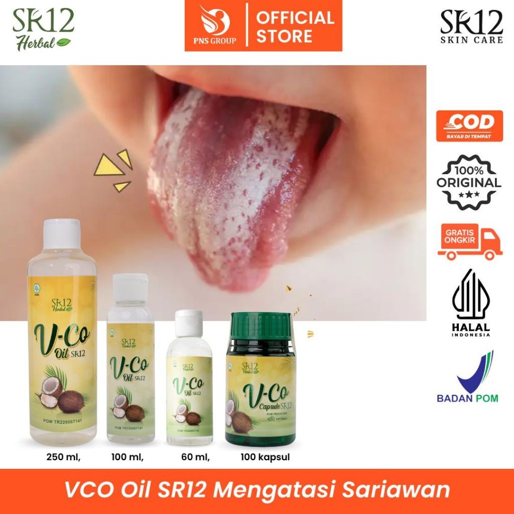 OBAT SARIAWAN AMPUH | VCO OIL SR12 ORIGINAL 100% | MENYEMBUHKAN SARIAWAN HERBAL ALAMI TANPA BAHAN KI