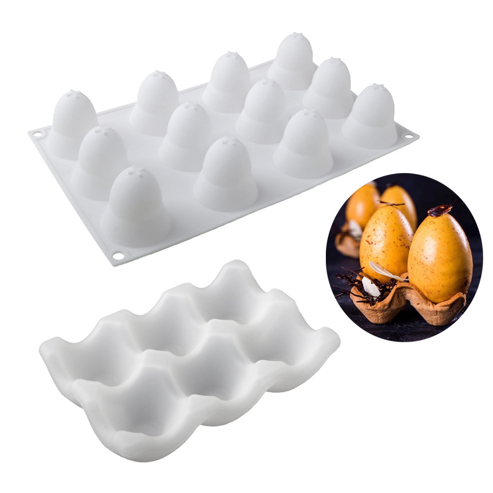 

6 Cavity Egg Base Silicone Mold Cookie Chocolate Mold Egg Mousse Cake Mold French Pastry Baking Mold