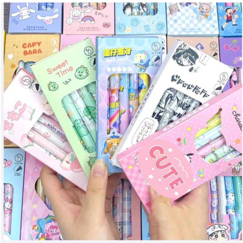 

PULPEN MEKANIK LOOPY/ PULPEN GEL MEKANIK ISI 6 PCS Sanrio GAME GENSHIN IMPACT, ANIME HATSUNE MIKU & LOOPY CUTE