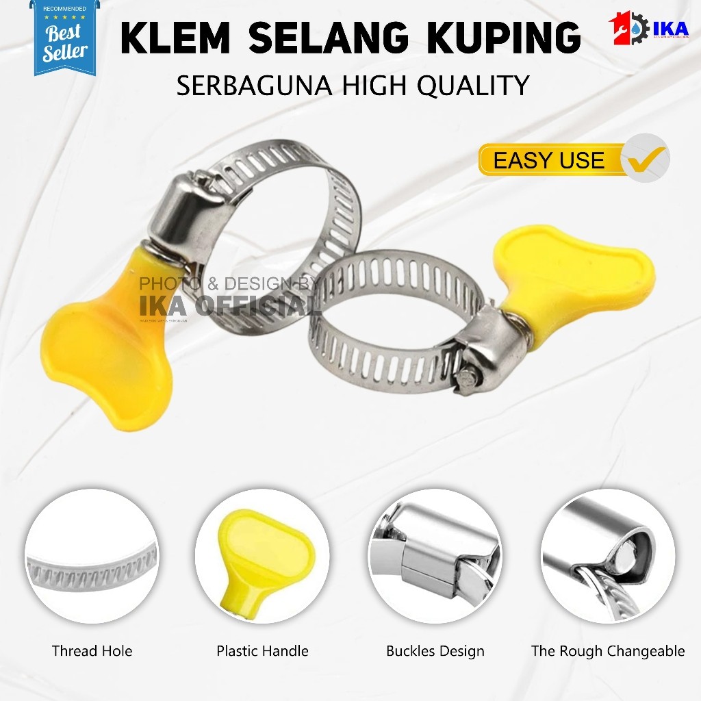 SAB Klem Selang KUPING PUTAR BESI KENMASTER/ Pengunci Selang KUPING BESI 3/4" - 5/8" - 7/8" - 1" Kle