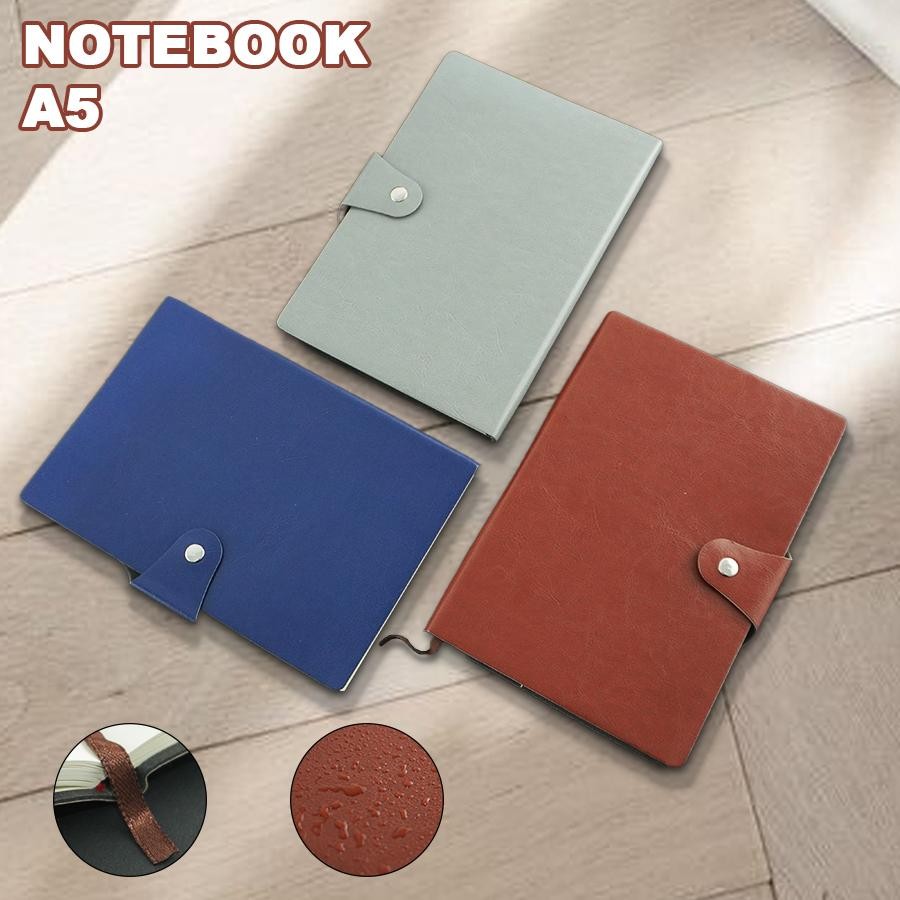 

Buku Catatan Kulit Penutup Kancing Notebook A5 Elegan 96 Sheets Perlengkapan Kantor PA-0207