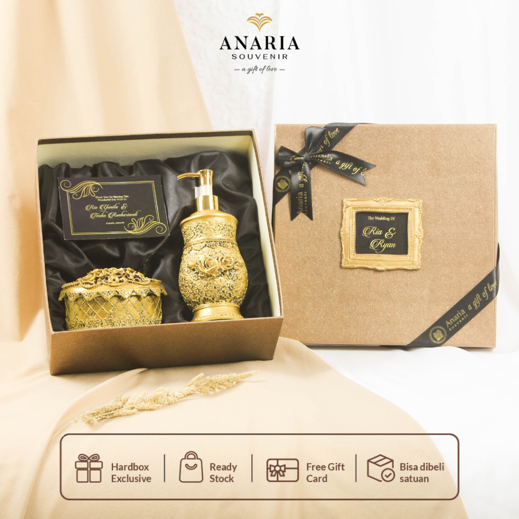 

Anaria Gift - Claretta Gift Set Exclusive Hadiah Pernikahan Mewah Kado Ulang Tahun Hampers Wedding Mewah Elegan Eksklusif