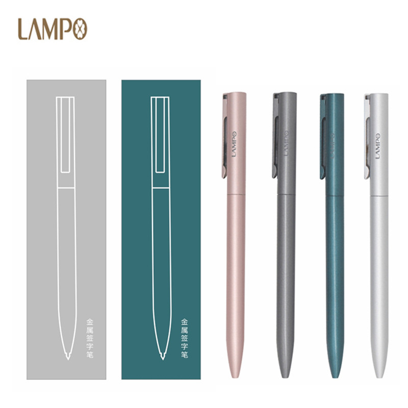 

Lampo Metal Gel Pen Mijia Sign Pens 0.5MM Black Ink Rollerball Canetas Gel Pучка for Business Office Stationery Supplies