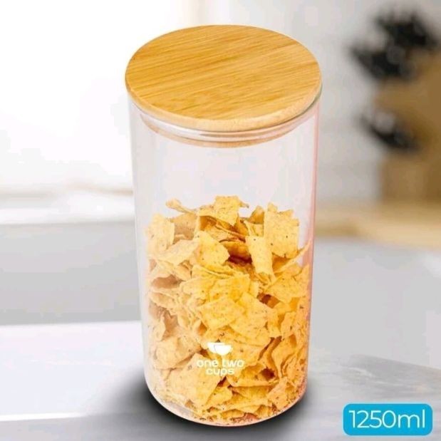 Jar Glass w/ Bamboo Lid 1250ml