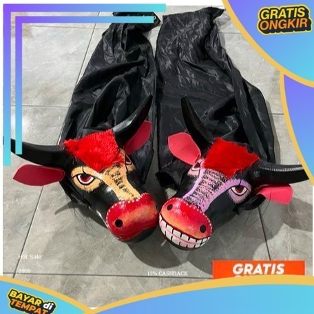 Mainan anak ️ Barongan Bantengan - Mainan Anak Banteng Bantengan kuda lumping - Mainan tradisional B