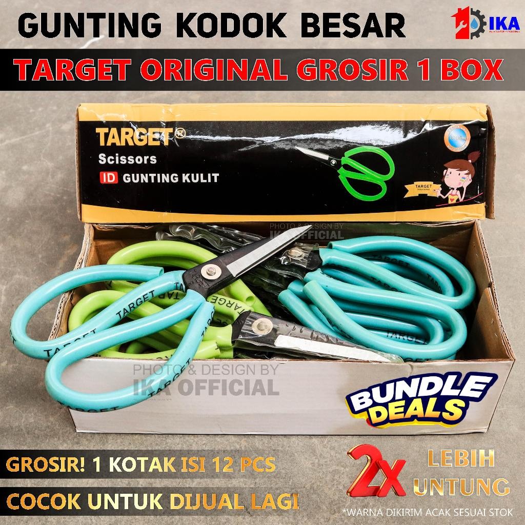 

1 Box Grosir TARGET Gunting Kodok (Bahan kain) /Gunting Kodok Serbaguna Seng Kawat GUNTING KAIN KODOK KERTAS SERBAGUNA / Gunting kodok 8"/ Gunting kain / Gunting Karton / Gunting serbaguna / GUNTING BESAR SCISSORS GUNTING KERTAS SERBAGUNA STAMVICK