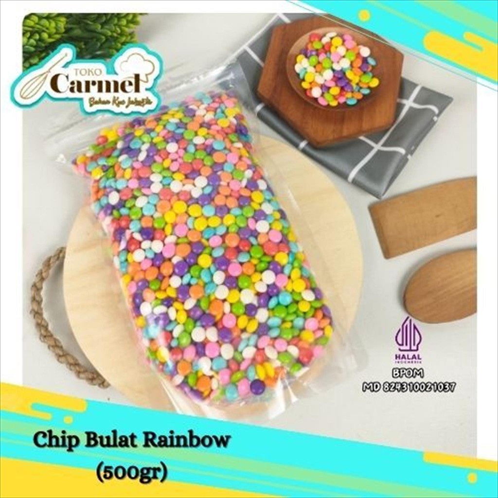 

Rainbow Coklat Chip Bulat 500gr - Elmer Coklat Chip