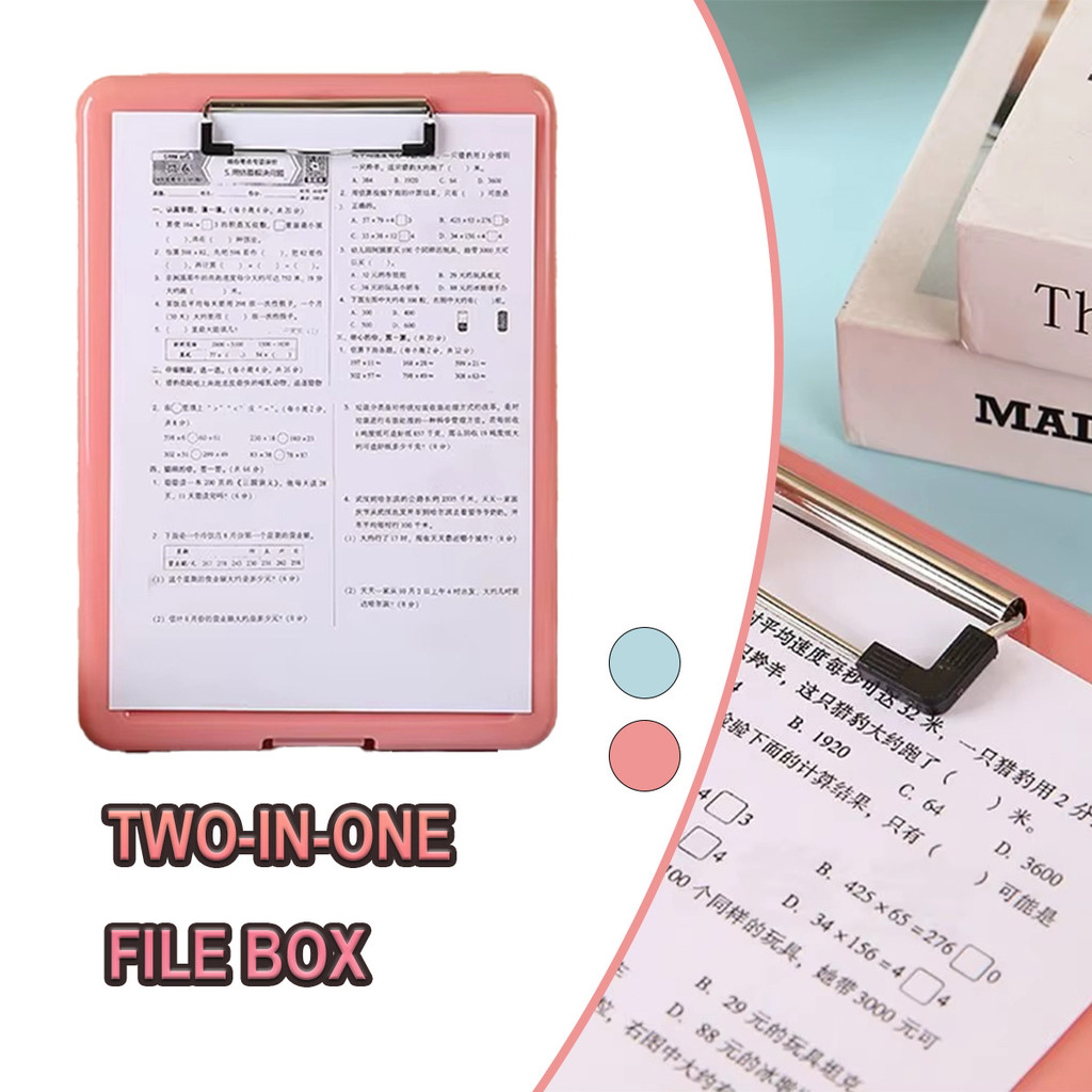 

1PC Clip Board A4 Bahan PVC berkualitas tinggi, praktis dan mudah digunakan Map Dokumen Clip Board