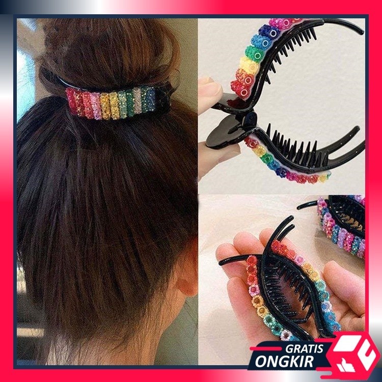 [FS GROSIR] Jepitan Rambut Manik Manik / Jepitan Rambut Warna / Jepitan Rambut Gaya Korea