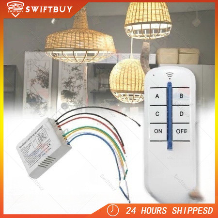 220v Saklar Remote 4 Channel 4x1000w / Remote Control Switch 4 Way/Saklar Remote 4 Channel / 220V 10