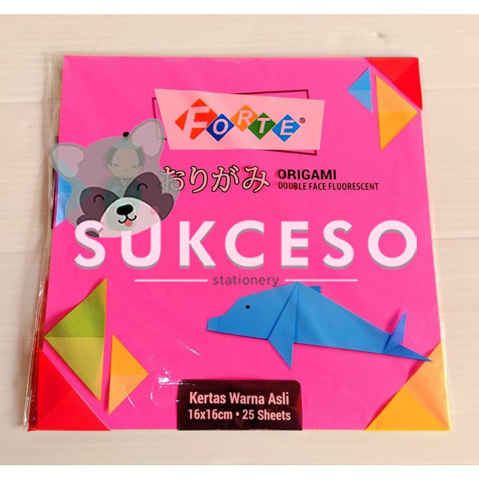 

Forte Origami Double Side isi 25 16x16 Kertas Warna Ukuran Sedang
