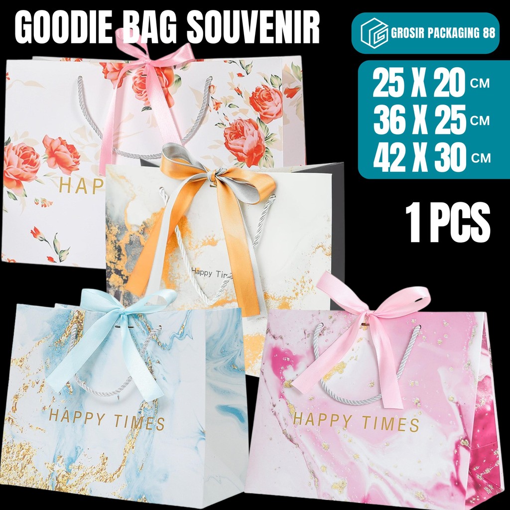 

Paper Bag Premium Marmer FREE PITA - Tas Kantong Tote Bag Kado Souvenir