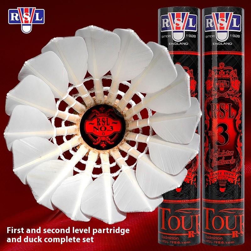 Original Rsl Badminton Shuttlecock  No.4 No.5 No.6 No.7 High Quality Duck Feather Shuttlecock Badmin