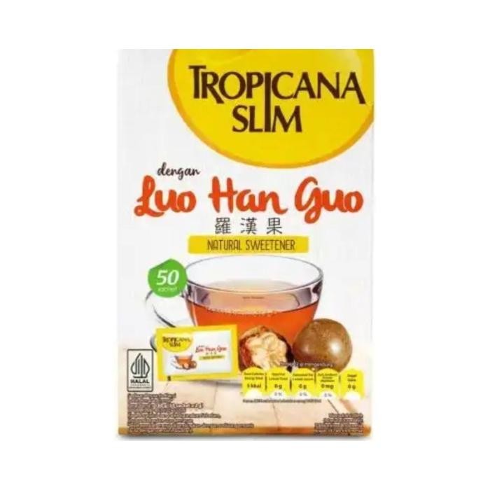

Tropicana Slim Sweetener With Luo Han Guo ( 50 Sachets )