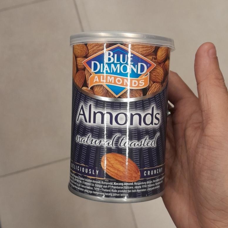 

Blue Diamond Almonds Natural Toasted Almond Unsalted Import 130gr