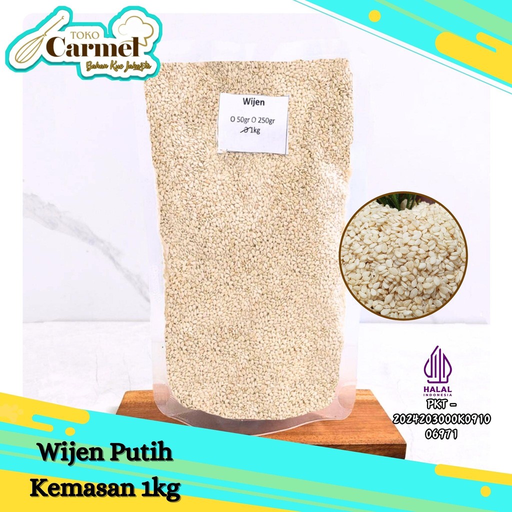 

Wijen Putih 1kg / Biji Wijen Putih / White Sesame Seed