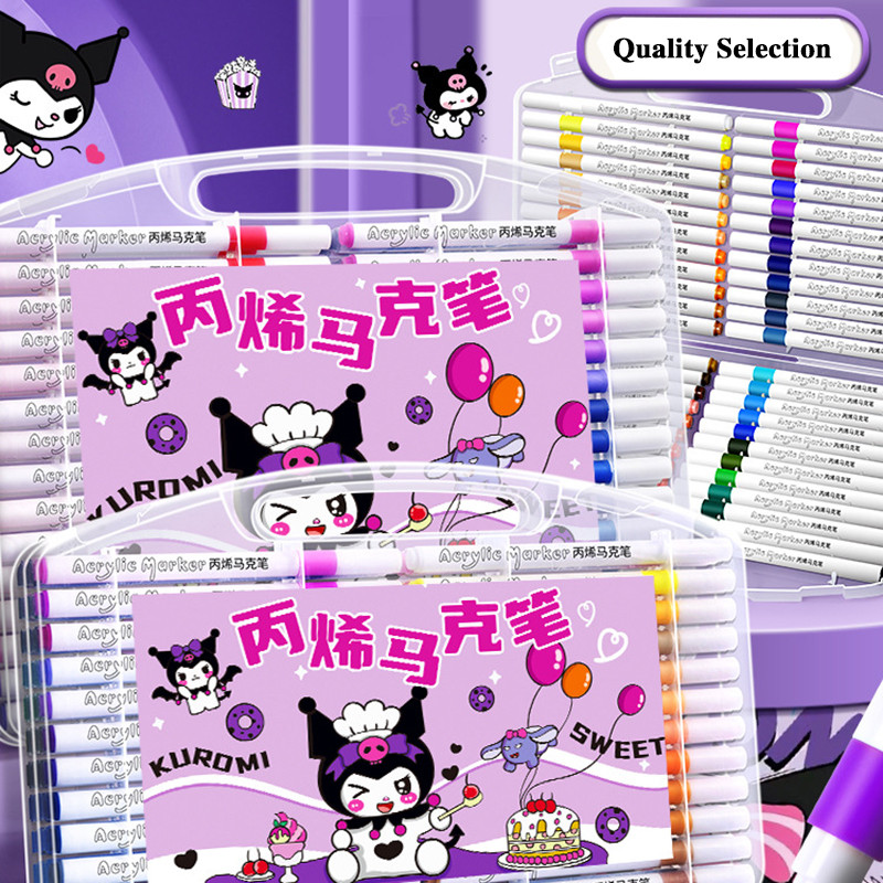

24/36/48Colors Cartoon Acrylic Marker Pen Set For Draw Sketching Oily Tip Based Markers Graffiti Manga School Children Painting