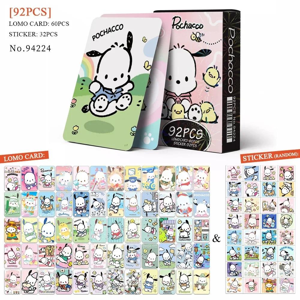

92Pcs/Set Sanrio Pochacco High Quality Lomo Card Kawaii Bookmarks Stickers HD Printed Pochacco Photocards Series Collection Gift