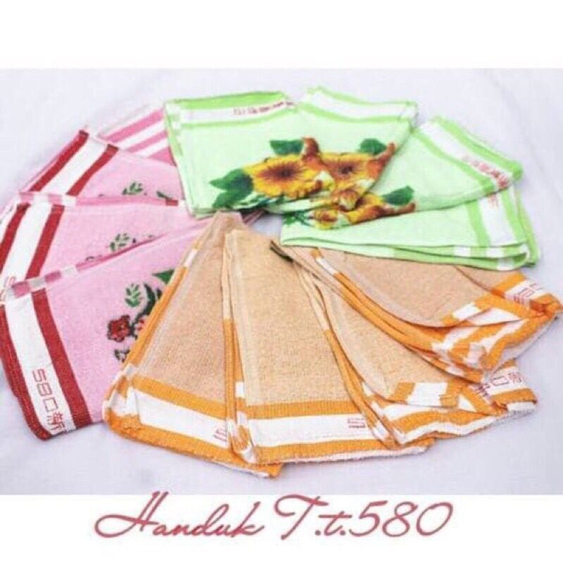 (1LUSIN/12pcs) HANDUK 580 WARNA KERTAS (BUNGKUS KERTAS) / HANDUK IKAT KEPALA / SPORT / LEHER HANDUK 