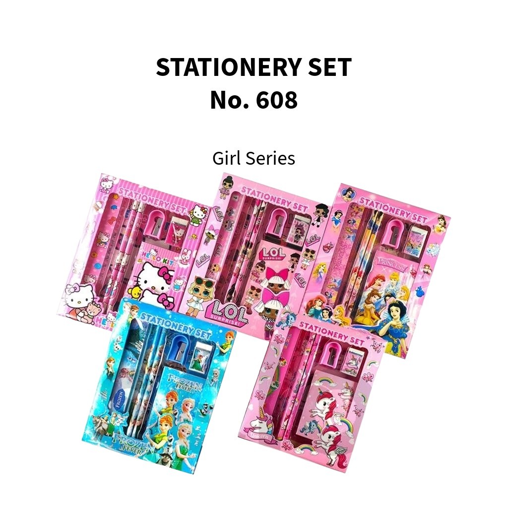 

❤️️Paket alat tulis 6in1 NOTES /Alat tulis set karakter / Stationery set + NOTES 608❤️️