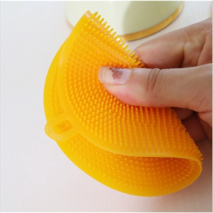 Spons Silikon Serbaguna Karet Bulat Alat Cuci Piring Pembersih Praktis