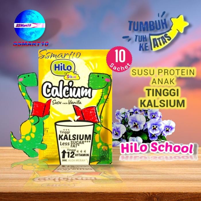 

[Promo]Best Seller Hilo School Chocolate-vanila-strawbery Susu pertumbuhan 10s/Renceng - vanila