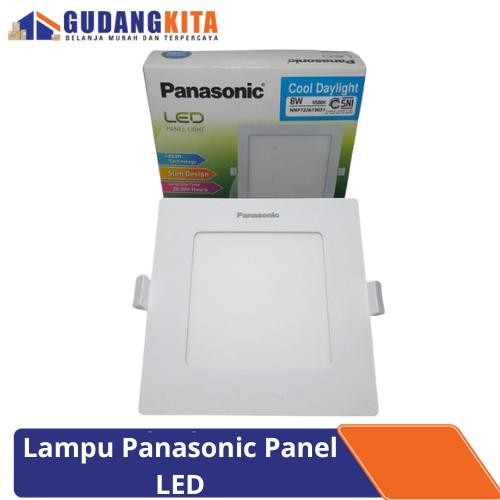Lampu Panasonic LED Panel Down Light Tempel Plafon Panel Light Square - 6W