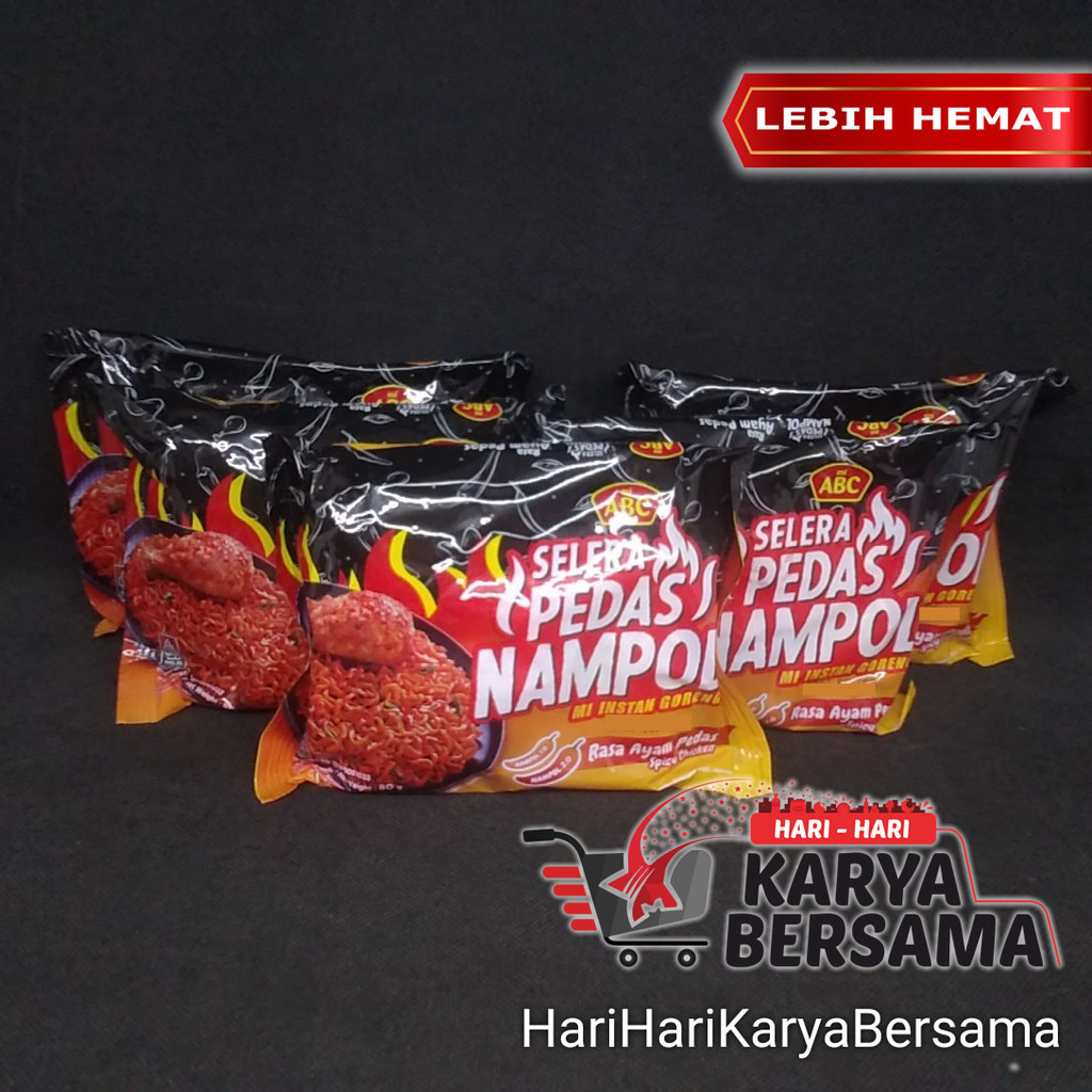 

MAKANAN MIE INSTAN MI ABC SELERA PEDAS NAMPOL RASA AYAM PEDAS PACK 5'S X 80GR