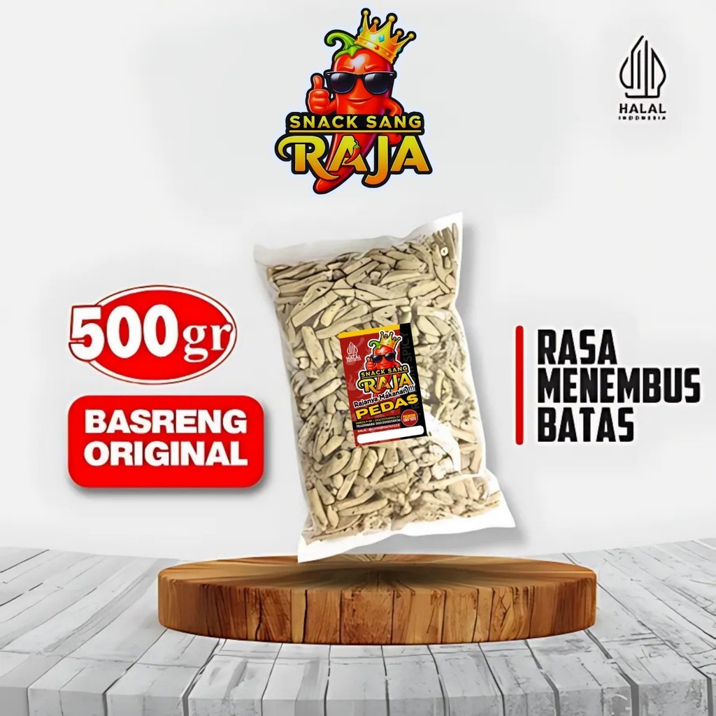 

Snack Sang RAJA - Basreng Original Daun Jeruk 500gr Baso Goreng Stik