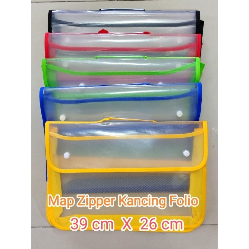 

[MSS] Map Kancing Zipper FOLIO SEDANG JENIA Map Zipper Folio