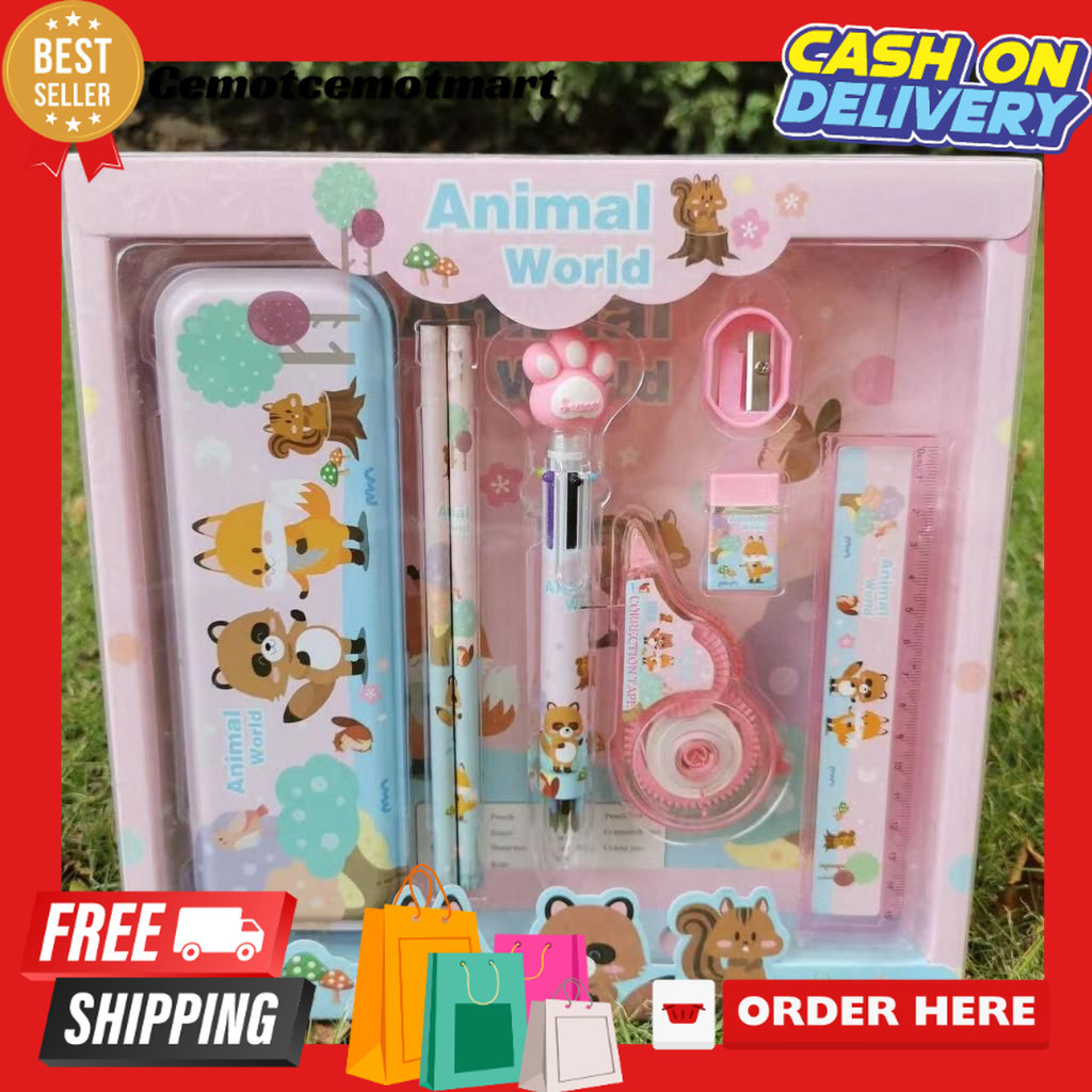 

[Cmt] [SERBALAKU](KTPS.2)KOTAK PENSIL SETT / STUDY SET STATIONERY SET ALAT TULIS SEKOLAH ANAK SET ATK MOTIF