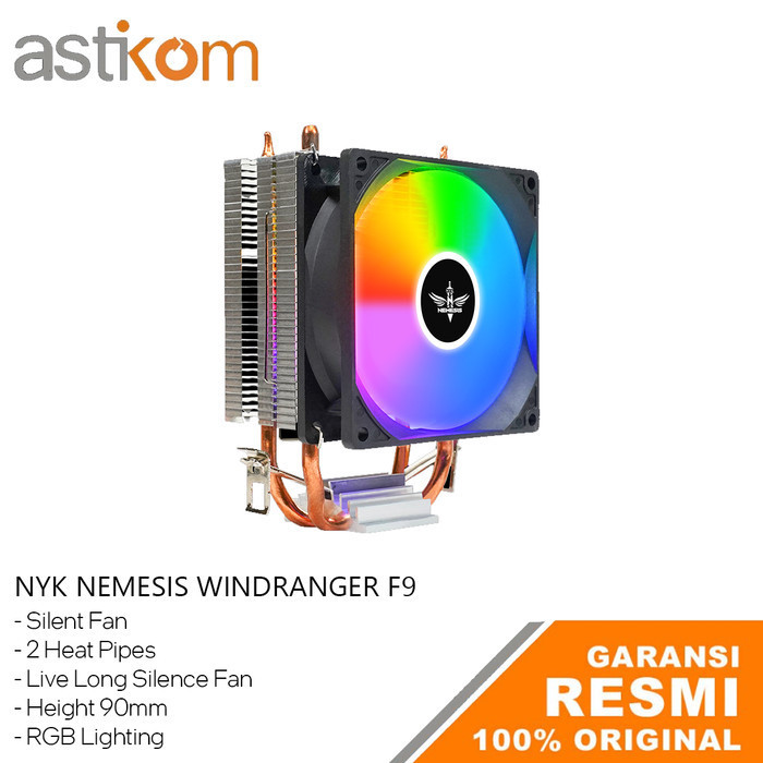 NYK Nemesis Fan Processor CPU Air Cooler WINDRANGER F9 RGB Static